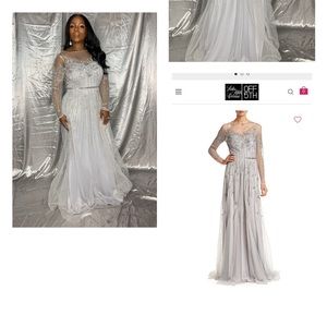 Silver Theia dress with tag